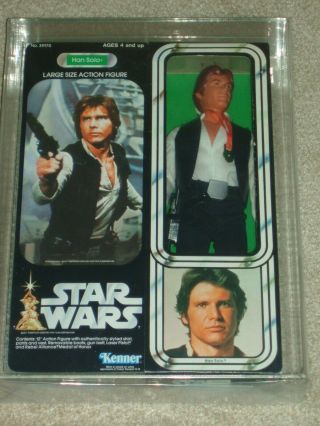 Vintage Star Wars 1979 Kenner Afa 80/85/85 Han Solo 12 Inch Doll Misb Box