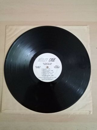 Motley Crue Too Fast For Love leathur records 1ST PRESS VINYL LP 1981 VERY RARE 6