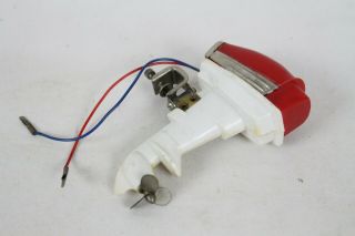Vintage Toy Speed Boat Motor Battery Powered Red White Made Japan Hobby Rare Old