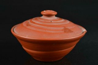 S5294: Japanese Tokoname - ware Brown pottery TEA POT Houhin Kyusu Sencha 3