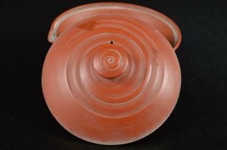 S5294: Japanese Tokoname - ware Brown pottery TEA POT Houhin Kyusu Sencha 5