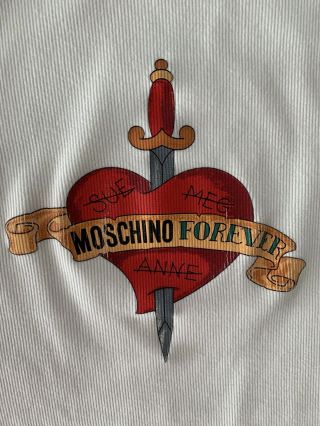 Moschino Jeans Men ' s Vintage Moschino Forever tank Top White Size S 3