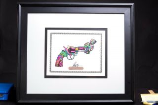Rare Framed Ringo Starr 28/30 Limited Edition Print " Knot For Violence " Beatles