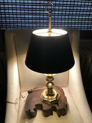 Vintage Frederick Cooper Brass Metal Base Lamp Rare Tall Shade