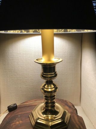Vintage Frederick Cooper Brass Metal Base Lamp Rare Tall Shade 2