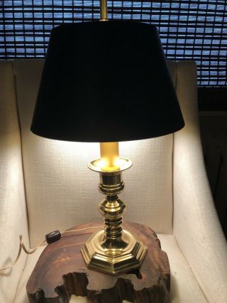 Vintage Frederick Cooper Brass Metal Base Lamp Rare Tall Shade 3