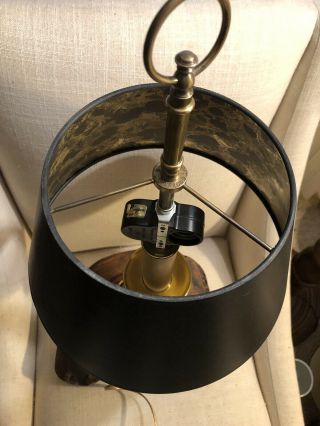 Vintage Frederick Cooper Brass Metal Base Lamp Rare Tall Shade 5