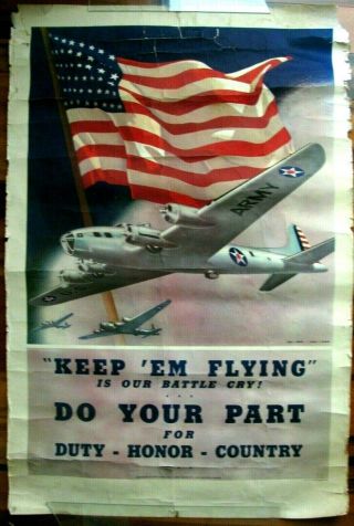 Wwii U.  S.  War Poster,  Keep 