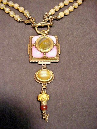 Patrice Necklace Drop Pendant Hand Crafted Vintage Inspired Designer Heirloom 3