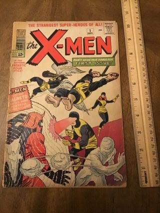 Vintage X - Men 1 Silver Age Comic Book Complete 1963 Marvel Comics