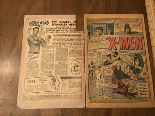 Vintage X - Men 1 Silver Age Comic Book Complete 1963 Marvel Comics 2