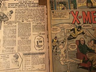 Vintage X - Men 1 Silver Age Comic Book Complete 1963 Marvel Comics 3