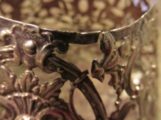 Vintage Art Nouveau Cherubs Pierced Gorham Sterling Silver Lamp Shade Set of 4 6