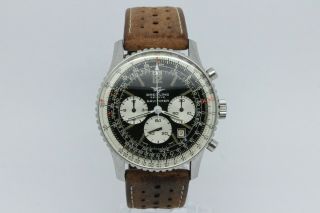 VINTAGE 1970 ' s Breitling Navitimer 7806 Mens 41mm Steel Chronograph Watch V.  7740 2