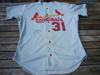 1995 Rawlings Donovan Osborn St Louis Cardinals Auto Signed Game Jersey Vtg