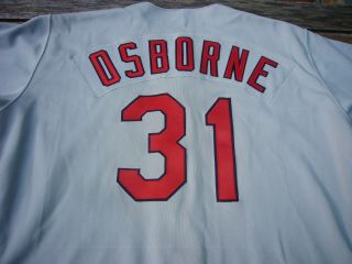 1995 Rawlings Donovan Osborn St Louis Cardinals Auto Signed Game Jersey vtg 4