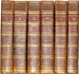 LEATHER Set;WILLIAM SHAKESPEARE ' S PRINTED 1786 First Edition Oxford RARE 5