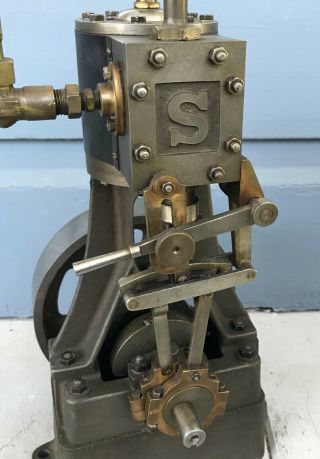 Vintage HUGE 16” Vertical Stuart 5a Stationary Live Steam Engine With Reverse 7