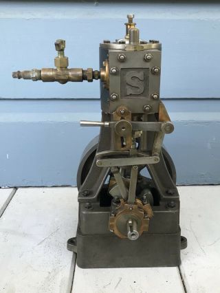 Vintage HUGE 16” Vertical Stuart 5a Stationary Live Steam Engine With Reverse 9