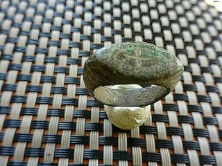 Ancient Roman Bronze Ring With Cross 3rd - 5th Century Ad Very Rare