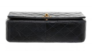 99 - 20 Chanel Vintage Black Quilted Lambskin Leather Flap Bag 5