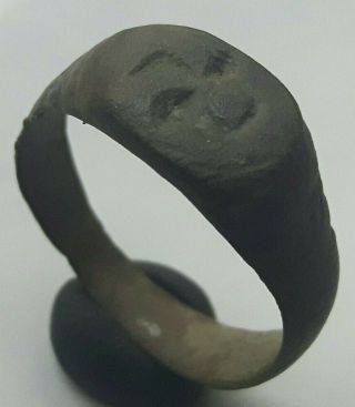 Swastika Roman Bronze Sun Ring