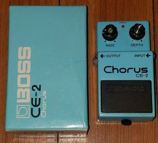 Boss Ce - 2 Chorus 1980s Black Label Vintage Chorus Guitar Pedal With Box