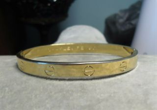 1970 ALDO CIPULLO CHARLES REVSON INC GOLD ELECTROPLATED CARTIER BANGLE BRACELET 2