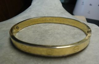 1970 ALDO CIPULLO CHARLES REVSON INC GOLD ELECTROPLATED CARTIER BANGLE BRACELET 3