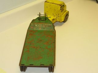Vintage Tonka 1949 Cab Over Truck,  Carry All Trailer 130,  Pressed Steel Toy 3