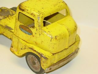 Vintage Tonka 1949 Cab Over Truck,  Carry All Trailer 130,  Pressed Steel Toy 8