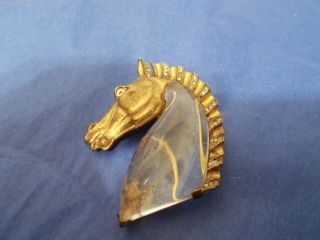 Trifari Brooch Horse Head Sterling Silver Jelly Belly