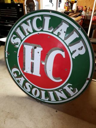 Sinclair Hc Sign Porcelain 48inch Vintage