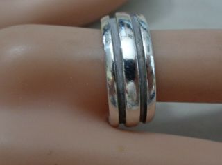 Tiffany & Co Authentic Vintage Sterling Heavy Band Ring Size 9.  5 Wt.  10 Grams