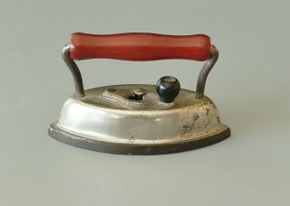 Vintage Sandy Andy 22 Toy Sad Iron Sized for Doll Clothes w/Red Wood Handle 2