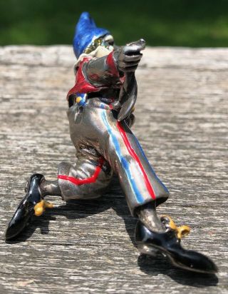 SIGNED Arezzo Sorini VENETIAN STERLING SILVER CLOWN FIGURINE 3