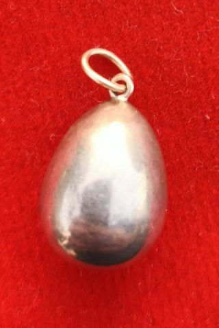 Very Rare Victorian Imperial Russian Solid Gold Miniature Easter Egg Pendant
