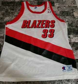 Vintage Champion Scotty Pippen Portland Trail Blazers Jersey 48 Xl Nba 90s Vtg