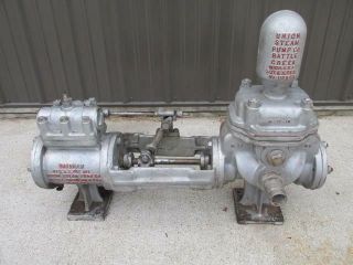 Antique Vintage Burnham Union Steam Co.  Powered Air Water Pump Hit & Miss Engine