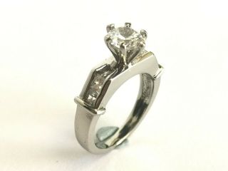 Gorgeous Silver Tone Ring With Clear Stones - Metal Detecting Find