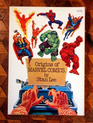 Rare Vintage 1975 Stan Lee Signed Origins Of Marvel Comics 1st Ed Book