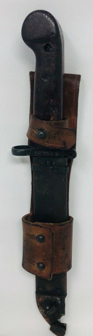 Ak47 Bayonet With Leather Frog Vintage