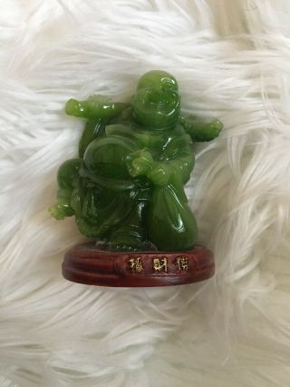 Green Jade Stone Buddah Statue