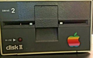 Vintage Apple II Plus Computer 2 Disk II Drives Apple III Monitor Rainbow Cord 12