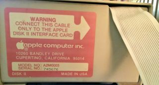 Vintage Apple II Plus Computer 2 Disk II Drives Apple III Monitor Rainbow Cord 6