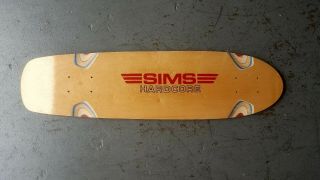 Vintage Sims Hardcore Rare Skateboard Deck 8 " X 30.  5 "