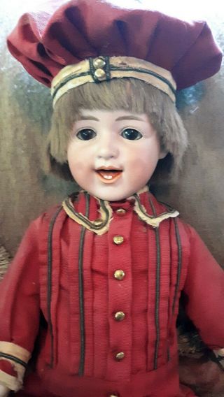Wonderful 18 Inch Antique German Heubach Character Doll Laughing