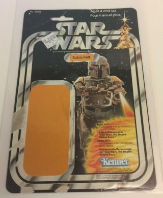 1977 Vintage Star Wars Boba Fett Card - Back