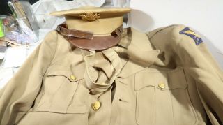 Wwii Us Army Air Corps Force Officer Uniform And Visor Far East Command
