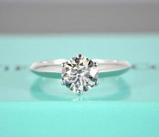$25,  000 Rare Tiffany Co Solitaire Platinum 1.  04ct D Vvs1 Diamond Engagement Ring